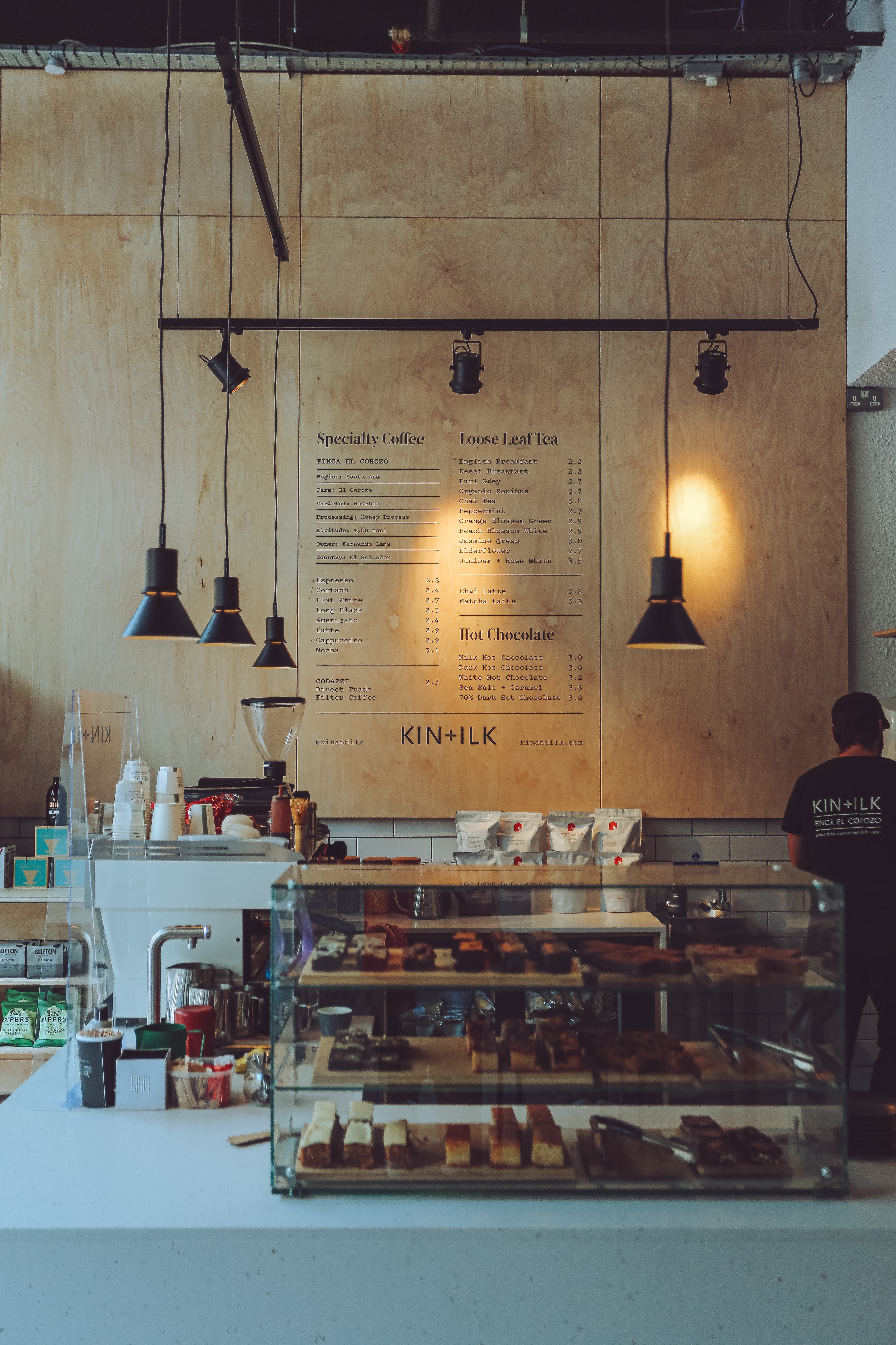 Interior of the coffee shop by the cash register